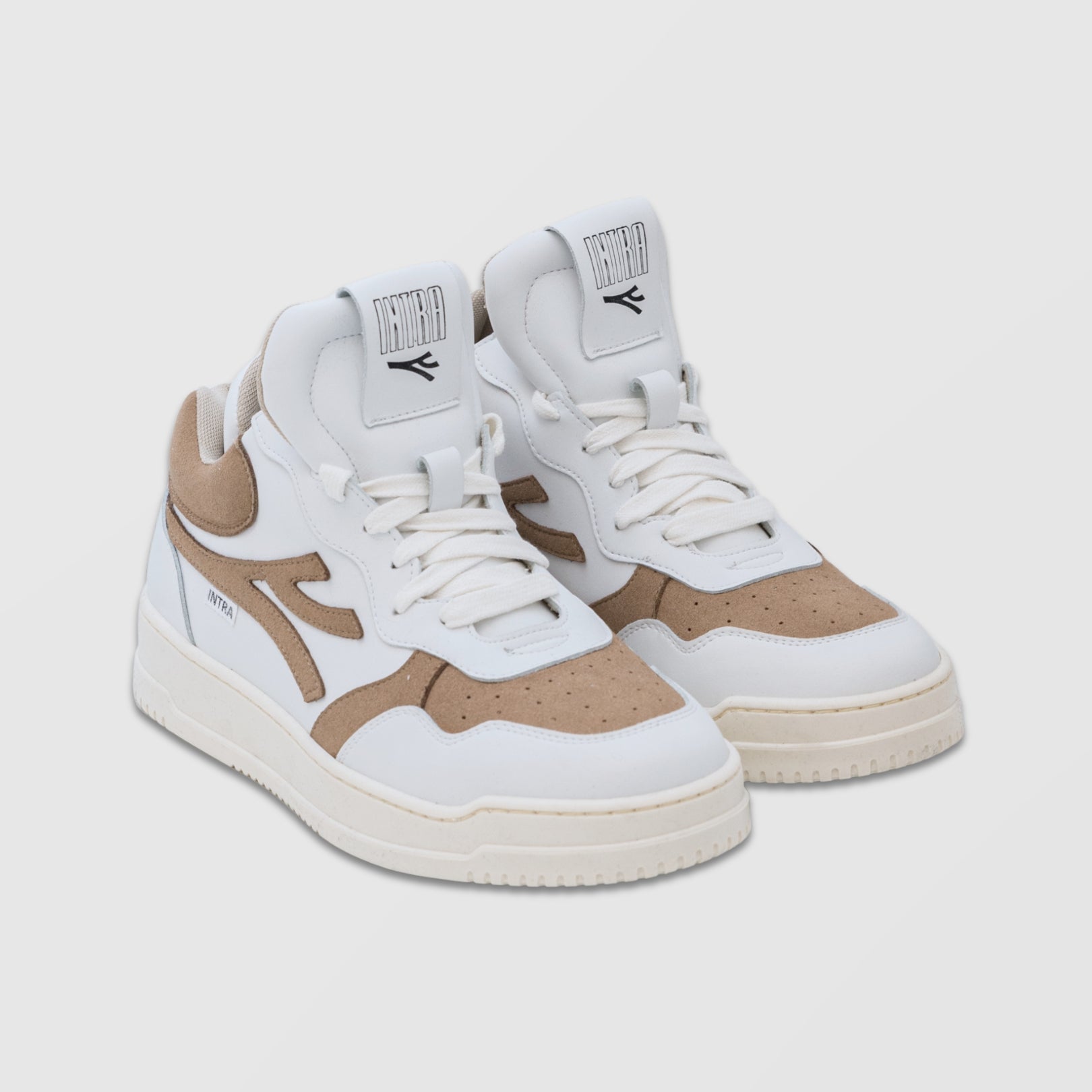 Cosmos - Sneakers in Bianco e Cuoio