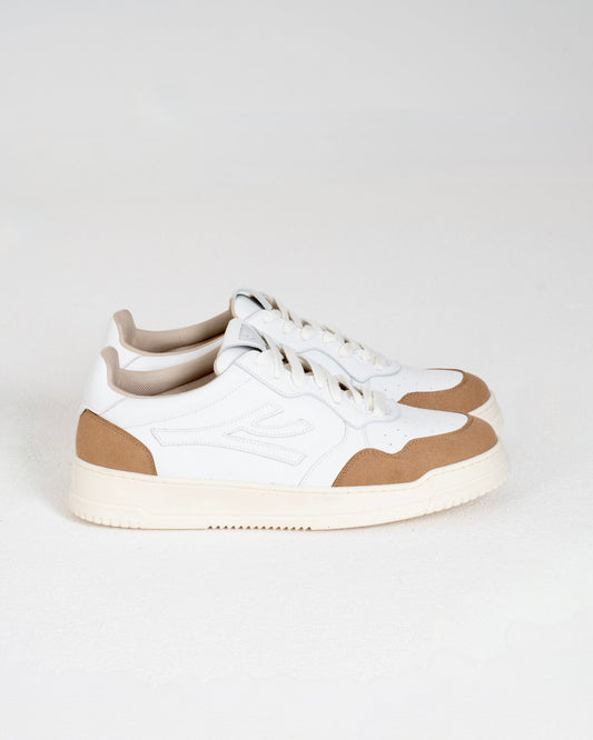 Orion - Sneakers in Bianco e Cuoio